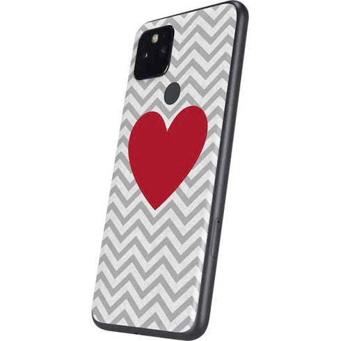Chevron Heart Google Pixel 5 Skin
